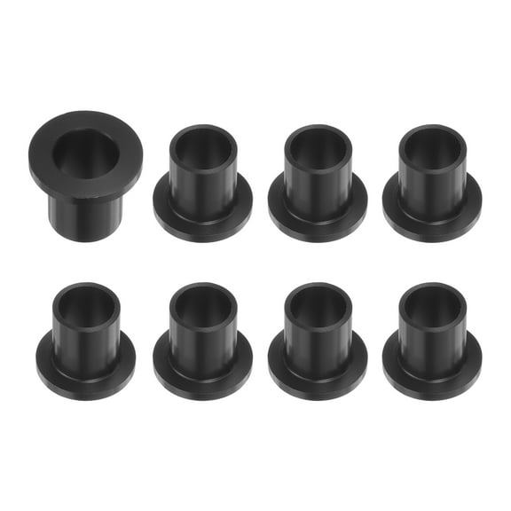 8 Packs Flanged Sleeve Bearings Plastic Bushings 10mm Bore x 12mm OD x 15mm Length Black POM Bushings