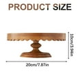 thumbnail image 3 of Scallop Acacia Wood Cake Stand The Vermicelli Cake Stand Use The Vermicelli Cake Stand To Rustic Charm And To Your Dessert Display., 3 of 7