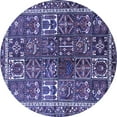 thumbnail image 1 of Ahgly Company Machine Washable Indoor Round Persian Blue Traditional Area Rugs, 8' Round, 1 of 4