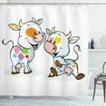 thumbnail image 1 of Ambesonne Crazy Shower Curtain, Cartoon Cows Farmland, 69"Wx70"L, Multicolor, 1 of 3