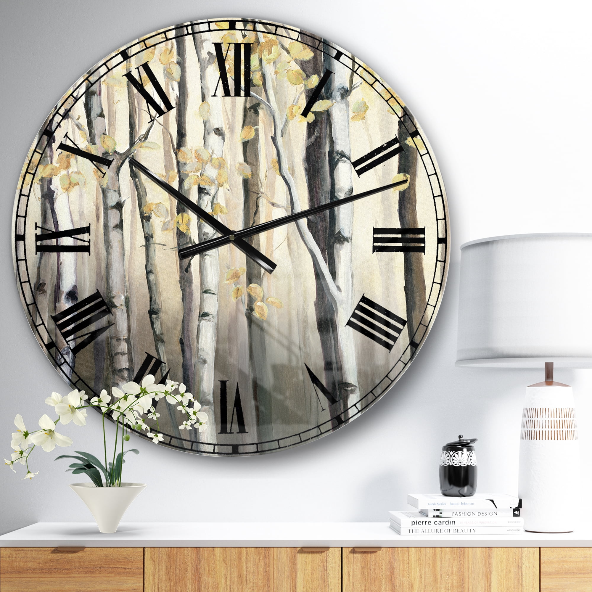 Designart Oversized Multicolor Analog Round Modern Traditional Wall Clocks, CLM31065-C23