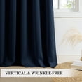 thumbnail image 6 of StangH 100% Blackout Curtains 63 inches Long, Back Tab Thermal Insulated Soundproof Drapes for Short Window/Kitchen/Laundry/Home Decor, Navy Blue, W52 x L63, 2 Panels Set, 6 of 7