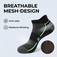 thumbnail image 2 of COOPLUS 12 Pairs Mens Ankle Running Socks Athletic Cushioned Breathable Socks for Men, 2 of 9