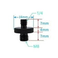 thumbnail image 3 of 1/4 Male To M8 Threaded Camera Screw Adapter Convertor For Camera Cage Rig/tripod/monopod/ball Head/light Stand/shoulder Rig(4pcs, Black) -t, 3 of 5