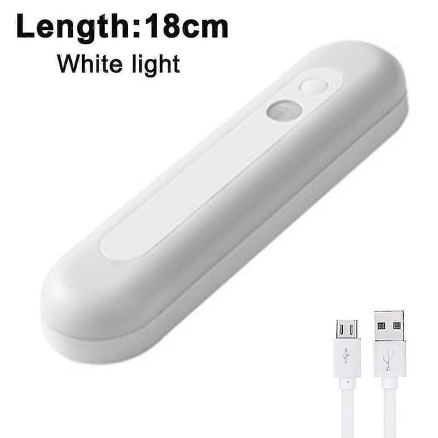 Led Human Body Induction Lamp Charging Wireless Magnetic Night Light Smart Long Wardrobe Kitchen Cabinet Light Strip , Auto On Off Switch, Motion Sens