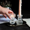 thumbnail image 4 of Candelabros, candelabros de Vidrio para Velas cónicas, candelabros Vintage para Centro de Mesa de Fiesta de Bodas, 4,5 * 8 cm, Vidrio de Cristal, 4 of 5