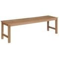 thumbnail image 2 of vidaXL Solid Teak Wood Garden Bench with Multi Colours Cushion 47.2"/59.1", 2 of 3