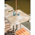 thumbnail image 2 of Outdoor Tablecloth with Umbrella Hole for Patio/Picnic/Party/Camping, Beige Palm Leaves Waterproof Table Cloth Square Cover Washable, Summer Botanical Tropical Plants (54"x 54"), 2 of 9
