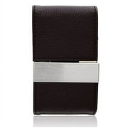 Aeropen Card Case ( Brown Leather / Metal / Double Magnetic Flap ) Model No. CC-34BRN