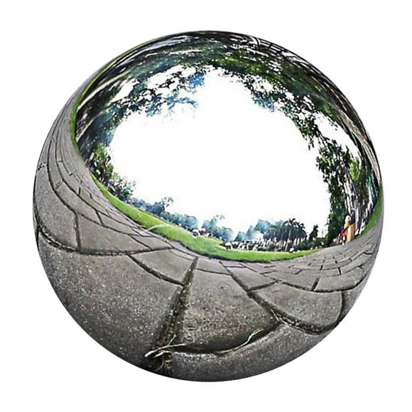 Globe Gazing Balls Stainless Steel Chrome Hollow Gazing Ball Garden Reflective Mirror Lightweight Garden Decor Ornamnet - , 88mm