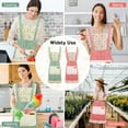 thumbnail image 5 of XXXFLOWER Aprons for Women with Pockets Daisy Floral Cute Apron for Kitchen Cooking Baking Gardening 2 Pack, 5 of 7