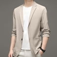 thumbnail image 4 of Levmjia Blazer Jackets For Men Big and Tall Men's Fashion Lapel England Solid Color High Quality Casual Pocket Button Suit, 4 of 4