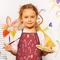 thumbnail image 3 of Red Christmas Candy Cane Pattern Kids Aprons for Girls and Boys,Adjustable Neck Strap Toddler Aprons for Kids Cooking Baking, 3 of 7