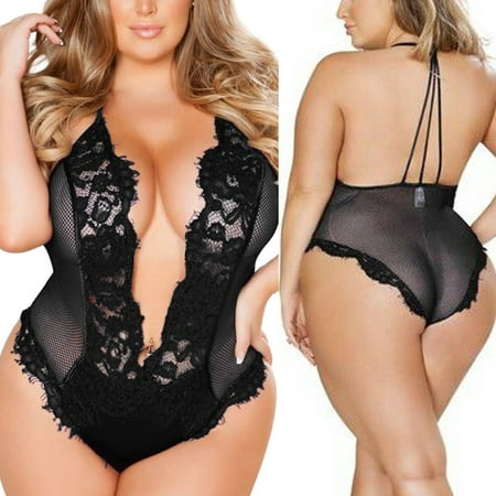 

Women Plus Size Bra Lace Lingerie Sexy Bodysuit siamesed Bodydoll Sleepwear