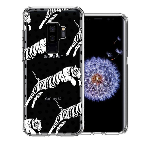 MUNDAZE For Samsung Galaxy S9 Plus Tiger Polkadots Design Double Layer Phone Case Cover