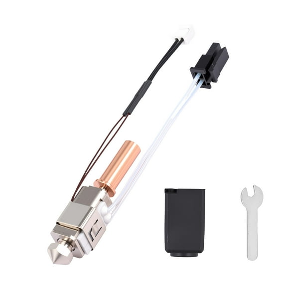 Hot End Kit Ceramic Heater Print Head Hot End Kit with Nozzle Heating Tube Thermistor Easy to Install for 3D Printers