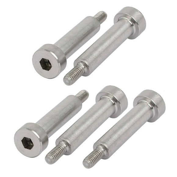 Unique Bargains 5pcs Hex Socket Shoulder Bolt 5mm Shoulder Dia 20mm Shoulder Length M3 Thread