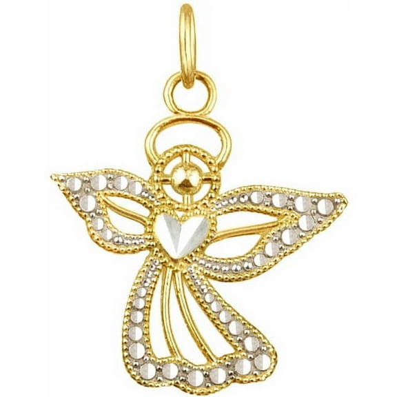 US GOLD 10kt Gold Angel Charm Pendant