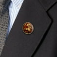 thumbnail image 3 of Flaming Fire Tiger Metal 1.1" Tie Tack Hat Lapel Pin Pinback, 3 of 5