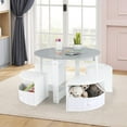 thumbnail image 2 of OLAKIDS Toddler Table and Chair Set, Wooden Table and 4 Chairs with Nesting Design, Storage Drawers, Children Multi-Activity Table for Art, Crafts, Draw, Read for Boys Girls Aged 3+, 2 of 9