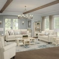 thumbnail image 6 of Coventry 61W Small Living Room Loveseat in Cream Herringbone Fabric, 6 of 10