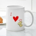 thumbnail image 3 of CafePress - I Love Coffee In ASL Mug - 11 oz Ceramic Mug - Novelty Coffee Tea Cup, 3 of 4
