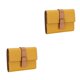 thumbnail image 2 of Sonducket Monedero Rectangular de tres pliegues para mujer, tarjetero de Color sólido, compartimento para efectivo, carpeta de fotos, billetera, Amarillo 2piezas, 2 of 6