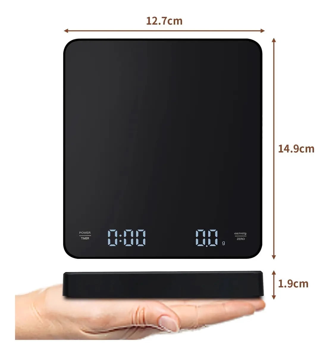 Digital Kitchen Scale, Rechargeable Coffee Scale A