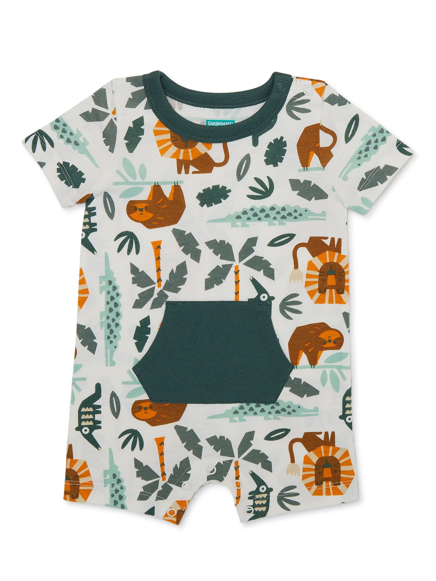 Garanimals Baby Boy Short Sleeve Print Romper, Sizes 024 Months