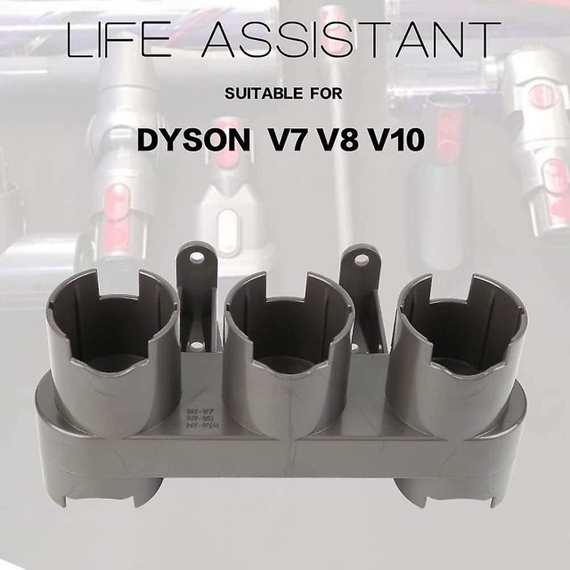 Soporte para accesorios de montaje en pared, juego de convertidor de adaptador para Dyson V11 V10 V8 V7, soporte de montaje en pared de repuesto para aspiradora Dyson (gris, con piezas ZefeiWu 9024735244240
