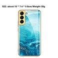 thumbnail image 3 of Full Cover Phone Case Tempered Glass Hard Printed Smartphone Bumper Case Cell Phone Covers Electroplated for S22/22Plus/Ultra Camera Protection Protective  Galaxy S22 ULTRA Golden Thread, 3 of 8
