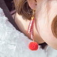 thumbnail image 4 of Uxcell 50 Pcs Pom Poms Charm Pom Pom Charm Craft Pom Poms Pendants Balls Small Fluffy Tassel Bulk for Crafts Red, 4 of 6