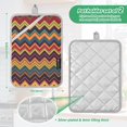 thumbnail image 6 of Yayeee Pot Holders Kitchen Heat Resistant with Pocket 7"x9.8" Cotton Oven Cooking Hot Pads, Brown Geometric, 6 of 7