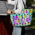 thumbnail image 7 of Daiia Graffiti Pineapples Beach Travel Bag - Water-Resistant Beach Bag, Lightweight Tote with 7 Pockets for Women and Men - Gym,Pool,Camping,Reusable Grocery Bag, 7 of 7