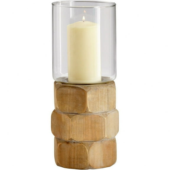 04740-Cyan lighting-Medium Hex Nut - Candleholder - 5.5 Inches Wide by 14 Inches High