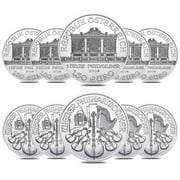 AUSTRIA MINT Lot of 10 - 2024 1 oz Austrian Silver Philharmonic Coin BU