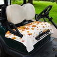 thumbnail image 2 of Golf Cart Seat Covers for 2 Seater,Thanksgiving Microfiber Cart Seat Towel Blanket,Fall Black Truck Orange Maple Leaves Retro Absorbent NonSlip Bench Seats Protector for Golf Course 51"x31", 2 of 9
