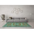 thumbnail image 3 of Ahgly Company Indoor Rectangle Persian Turquoise Blue Traditional Area Rugs, 8' x 12', 3 of 4