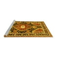 thumbnail image 2 of Ahgly Company Machine Washable Indoor Square Medallion Yellow Traditional Area Rugs, 7' Square, 2 of 4