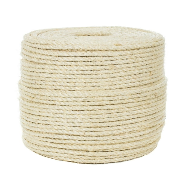 Golberg Premium 3/8Inch Twisted Sisal Rope Pet Safe 100 Feet