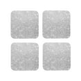 thumbnail image 2 of Disketp Silver Glitter Funny Coasters,4 Pcs Leather Coasters With Holder, Perfect Housewarming Hostess Gifts,Protect Furniture From Water Marks Scratch, 2 of 9