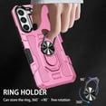 thumbnail image 6 of Dteck for Samsung Galaxy S22 5G Phone Case, 360° Rotate Ring Holder Stand Magnetic Car Mount Heavy Duty Rugged Shockproof Drop Protection Phone Cover Case for Samsung S22 6.1 inch 2022, Pink, 6 of 10