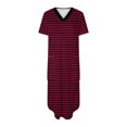 thumbnail image 5 of Yuzhih Maxi Dresses for Women 2024 Trendy V Neck Short Sleeve Tshirt Dresses Flowy Dress with Pockets, 5 of 6