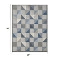thumbnail image 5 of 2â€™ x 4â€™ Blue Gray Triangle Indoor Outdoor Area Rug, 5 of 9