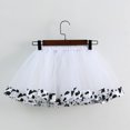thumbnail image 4 of Toimothcn Baby Girls Tutu Skirts Casual Cow Printed Mesh Lace Tulle Skirts Low Waist A Line Carnival Stage Performance Princess Mini Skirt 2-4 Years, 4 of 6