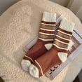 thumbnail image 2 of Cmfcve Mid-Calf Socks for Women Color Block Casual Socks, 2 of 3