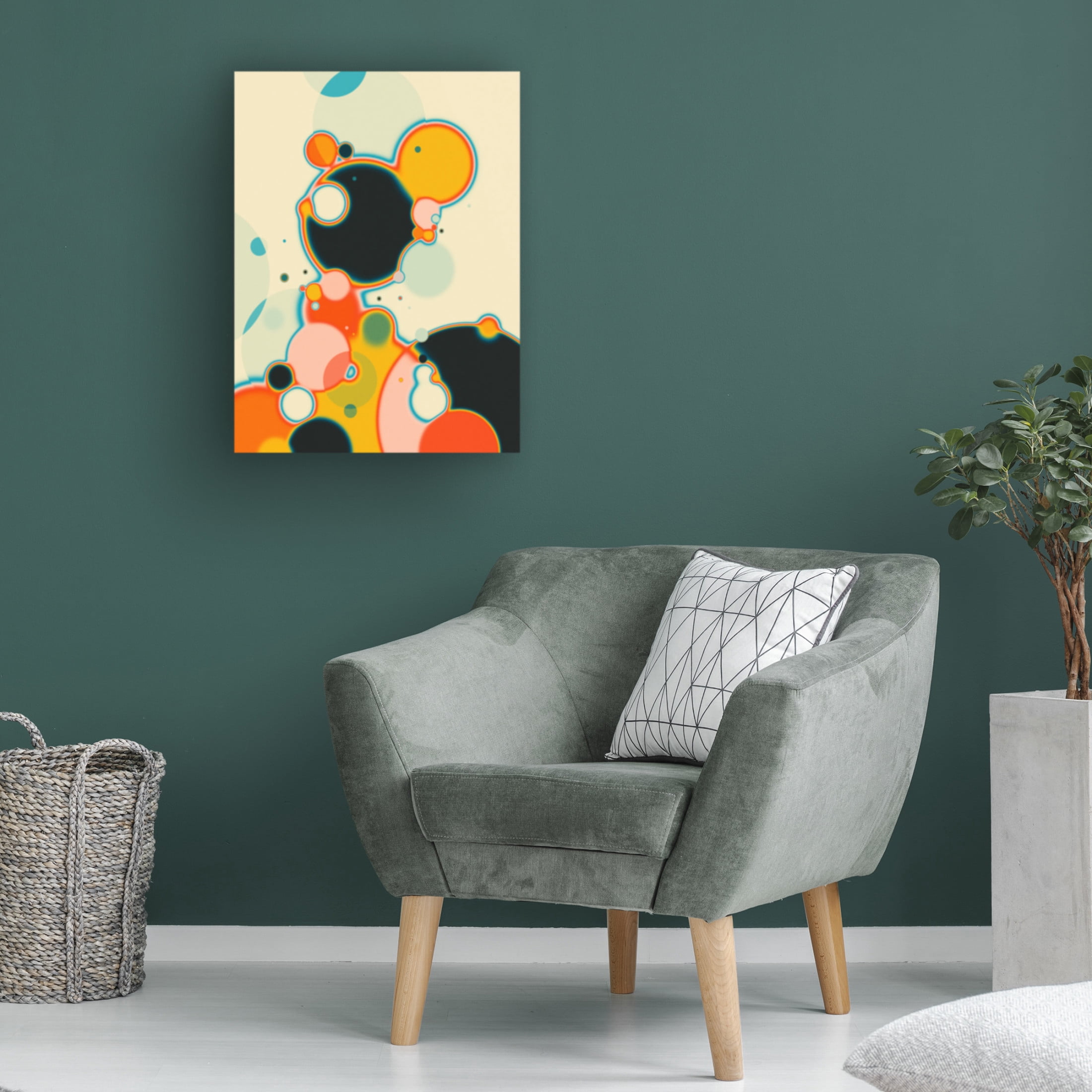 Trademark Fine Art Jazzberry Blue  Reaction 1 Canvas Wall Art