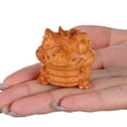 thumbnail image 5 of OULII Wooden Crafts Desktop Ornament Wooden Crocodile Sculpture Brown Hand-Carved 1Pack, 5 of 6