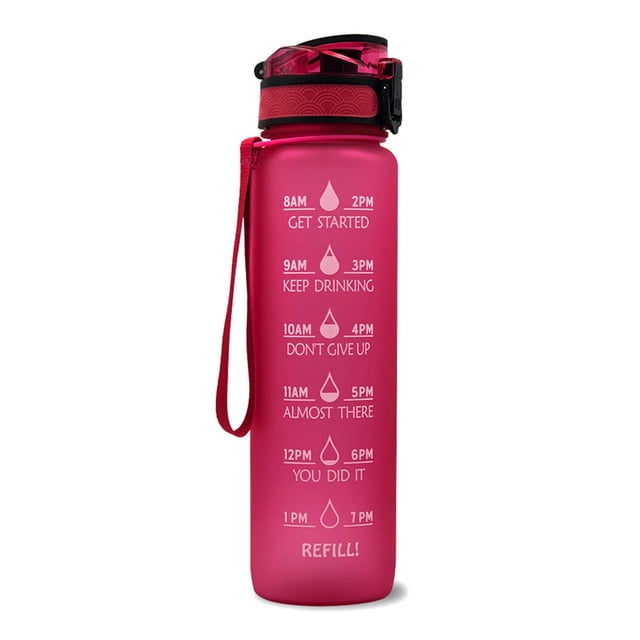 Botella Botella de agua deportiva con marcador de tiempo Libre de BPA y a prueba de fugas Hervidor d Meterk Botella