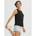 thumbnail image 3 of BALEAF Women's Workout Tank Tops Racerback Open Back Top Sleeveless Running Yoga Shirts Loose Fit Athletic Gym Sports Black L, 3 of 7